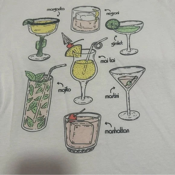 Ban.do• women’s white cotton cocktail T-shirt size medium - Picture 6 of 10